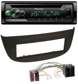 Pioneer USB MP3 DAB AUX CD Autoradio für Renault Twingo (07-12) schwarz