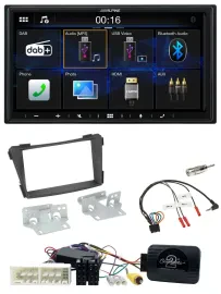 Alpine Bluetooth 2DIN Lenkrad DAB USB Autoradio für Hyundai i40 VF ab 16 schwarz