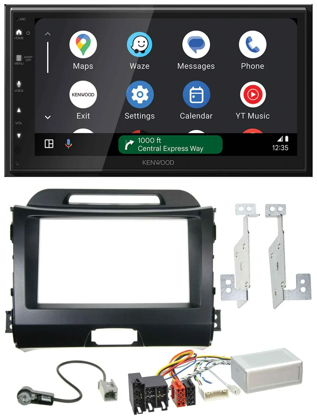Kenwood DAB Bluetooth USB Lenkrad 2DIN Autoradio für Kia Sportage 3 10-15 Navi s