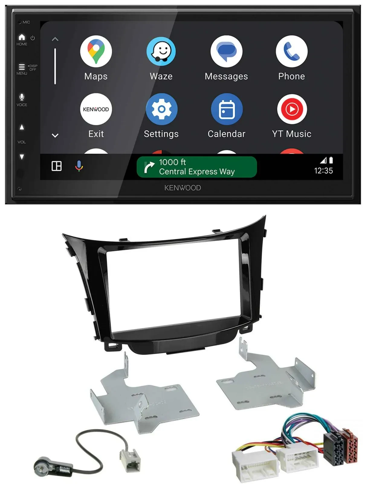 Автомагнитола Kenwood 2-DIN, DAB, Bluetooth, USB, MP3 для Hyundai i30 (с 2012)