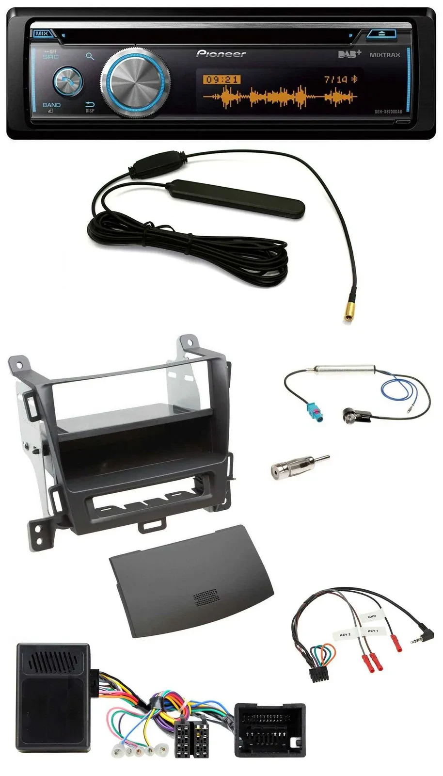 Pioneer CD USB Bluetooth DAB Lenkrad Autoradio für Opel Tourer Zafira ab 2013 je