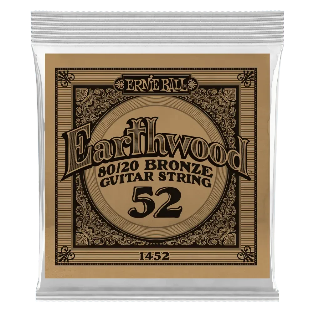 Струна для акустической гитары Ernie Ball P01452 Earthwood, бронза, калибр 52