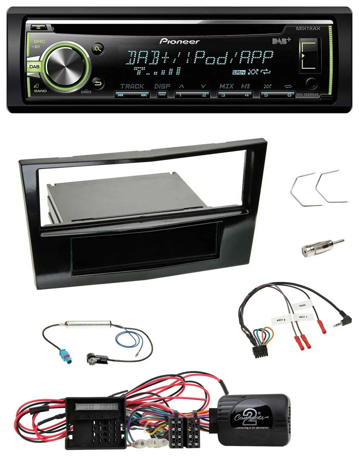 Pioneer DAB USB MP3 Lenkrad CD Autoradio für Opel Corsa D Klavierlack 09-14