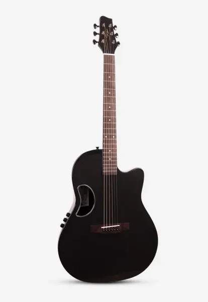 CE-2021-CF Электро-акустическая гитара, чёрная,Smiger