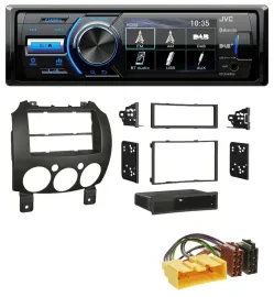 JVC Bluetooth MP3 USB DAB Autoradio für Mazda 2 (ab 2007)