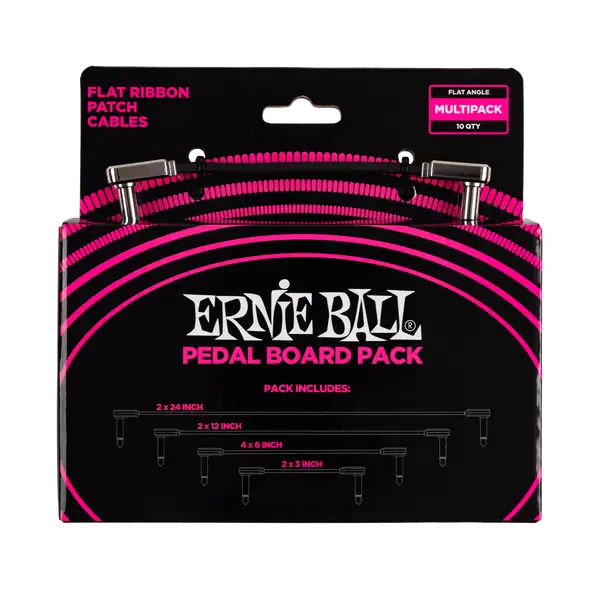 Набор из 10 инструментальных патч-кабелей Ernie Ball 6224