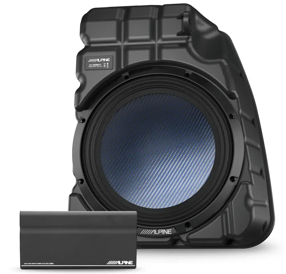 Сабвуфер пассивный Alpine PSS-TSUB-T3A (набор) с усилителем