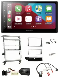 Pioneer USB Lenkrad DAB 2DIN Bluetooth Autoradio für Hyundai IX55 2009-2012 silb