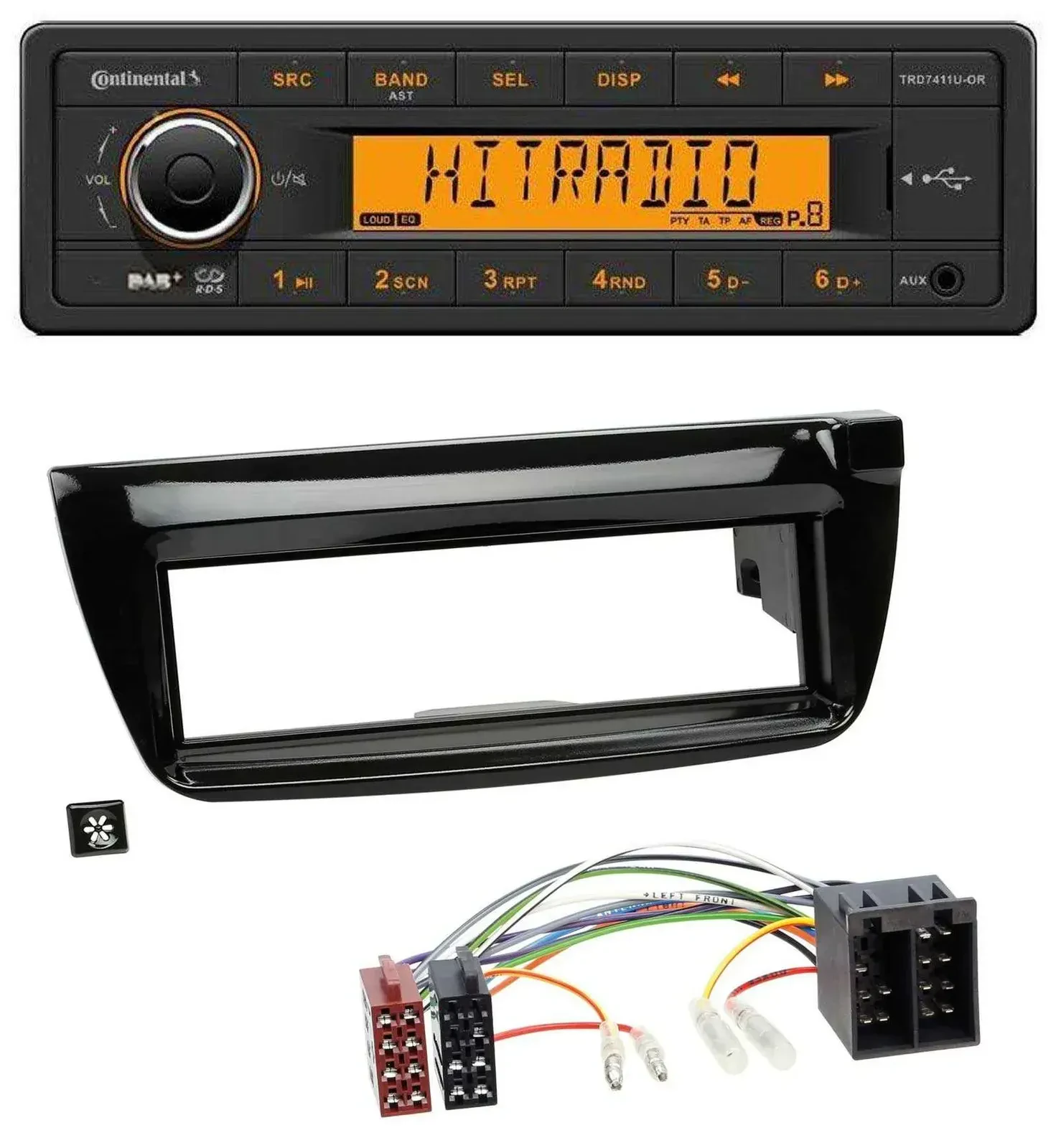 Автомагнитола для Opel Combo (с 2011), Fiat Doblo (2012–2015) Continental 1DIN, DAB, MP3, AUX, USB