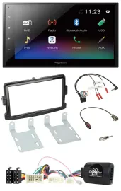 Pioneer USB Bluetooth DAB 2DIN Lenkrad Autoradio für Dacia ab 2012 piano schwarz