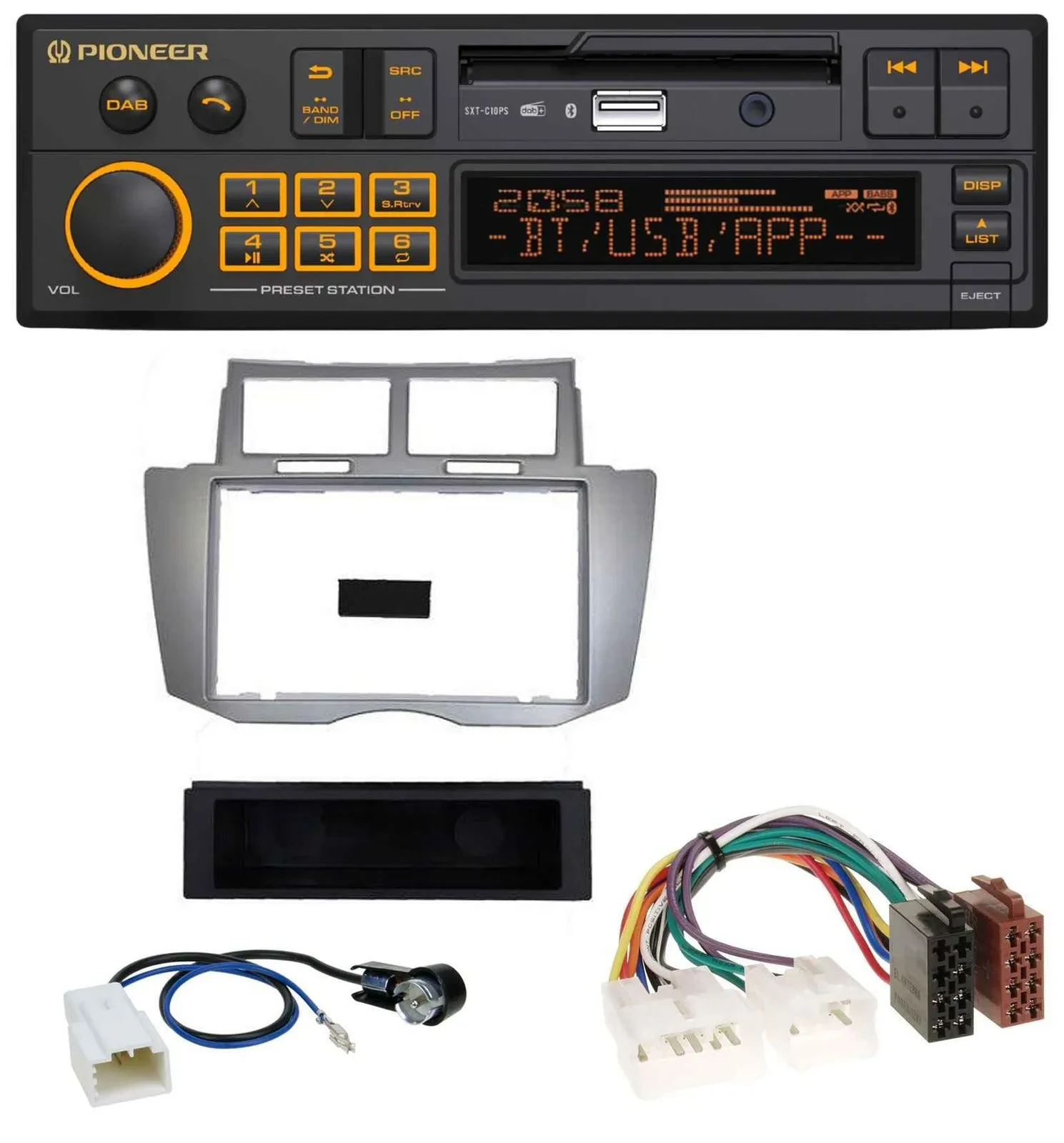 Pioneer DAB MP3 USB Bluetooth Autoradio für Toyota Yaris (2007-2011)