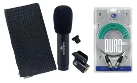 Микрофон конденсаторный кардиоидный Audio-Technica PRO37 с XLR-кабелем (синий)