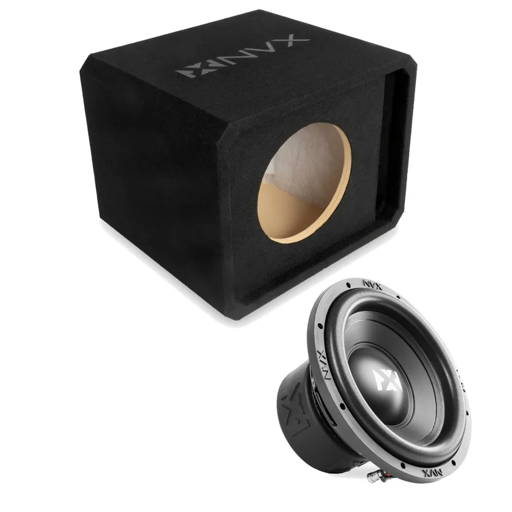 Автомобильный сабвуфер NVX NE101P + NSW104V3 10", фазоинверторный (slot port), MDF 3/4"