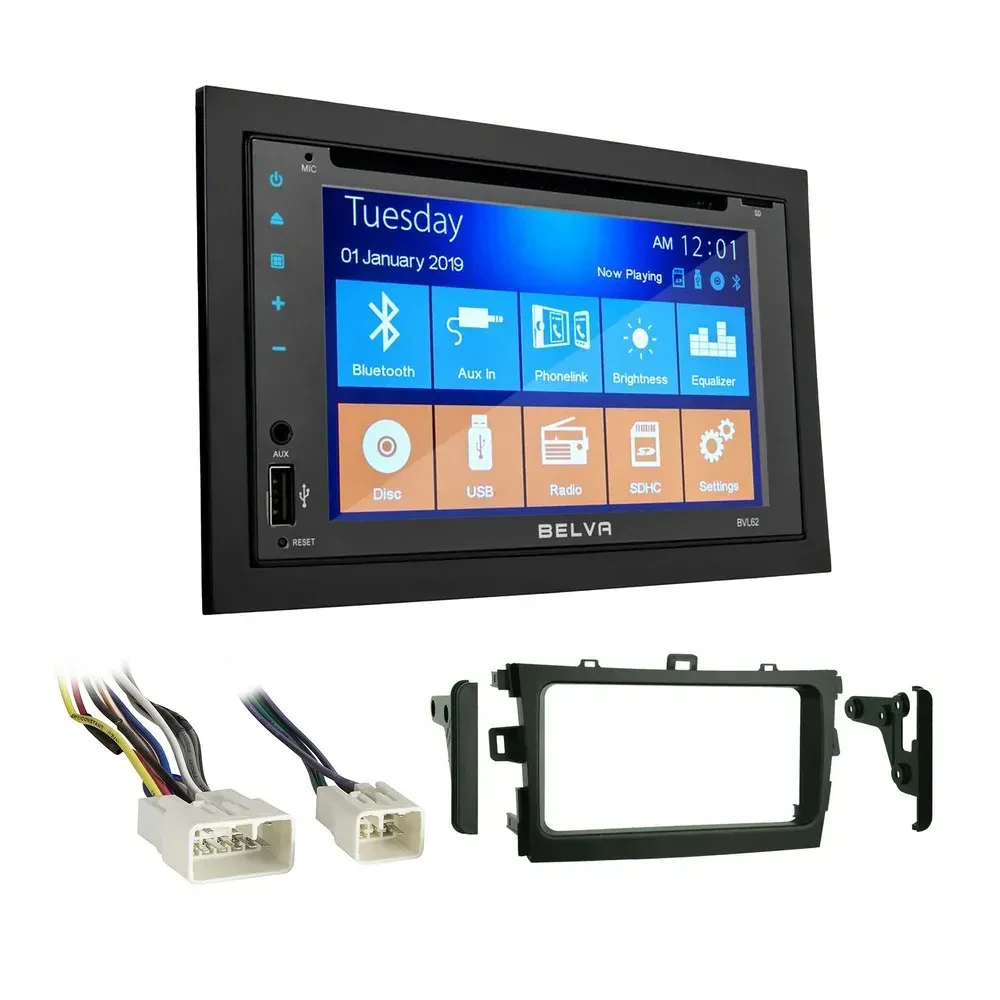 Автомагнитола Belva BVL62 для Toyota Corolla (2009–2011), Double DIN, без штатного усилителя