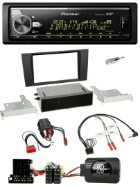 Автомагнитола Pioneer Bluetooth USB DAB для Audi A4 B5 1999–2001 (совместима с кнопками на руле, BOSE)