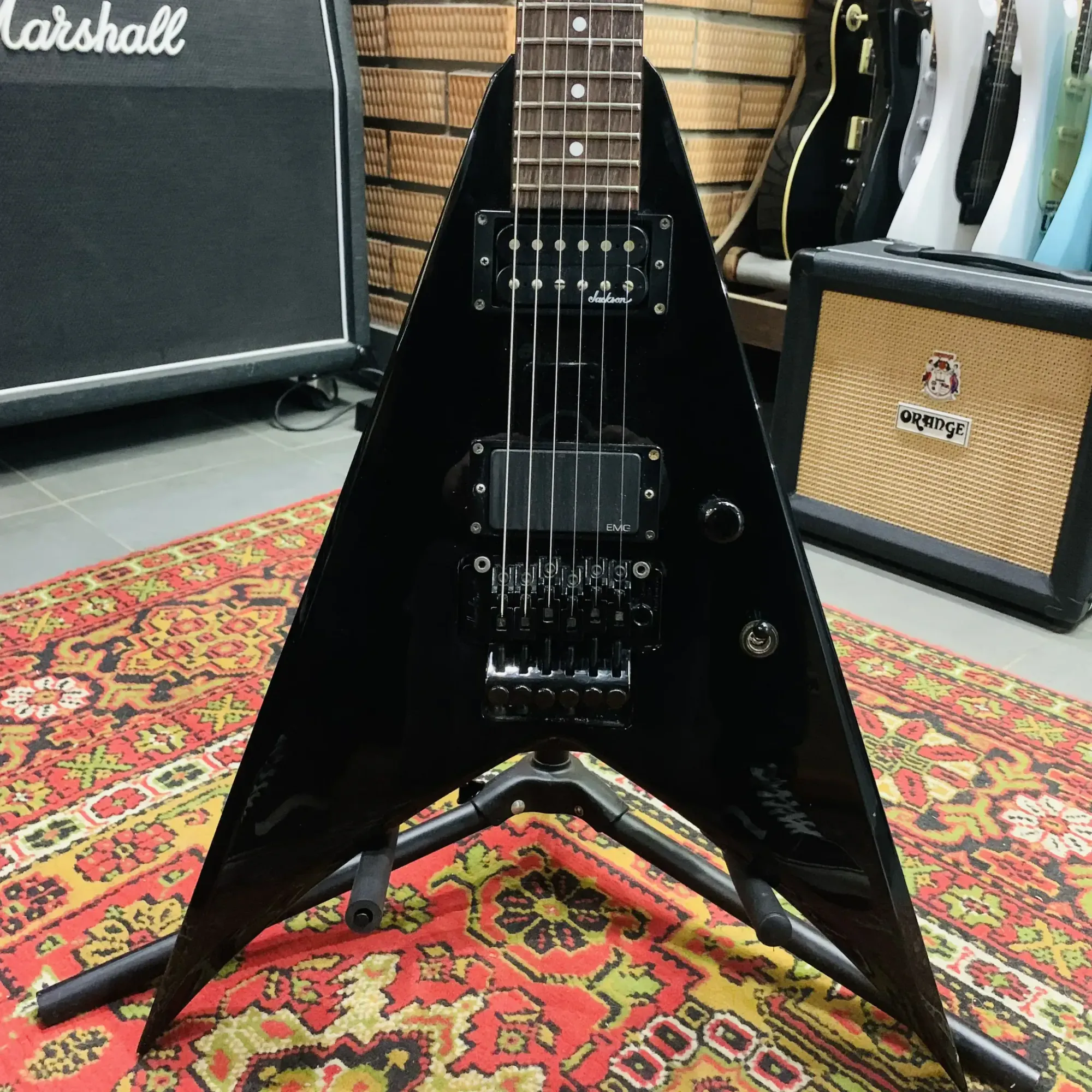 Электрогитара Jackson King V STD Professional HH Black Japan 2000s w/case