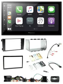 Pioneer Lenkrad Bluetooth DAB 2DIN USB Autoradio für Audi A6 C5 2001-2004 Aktivs