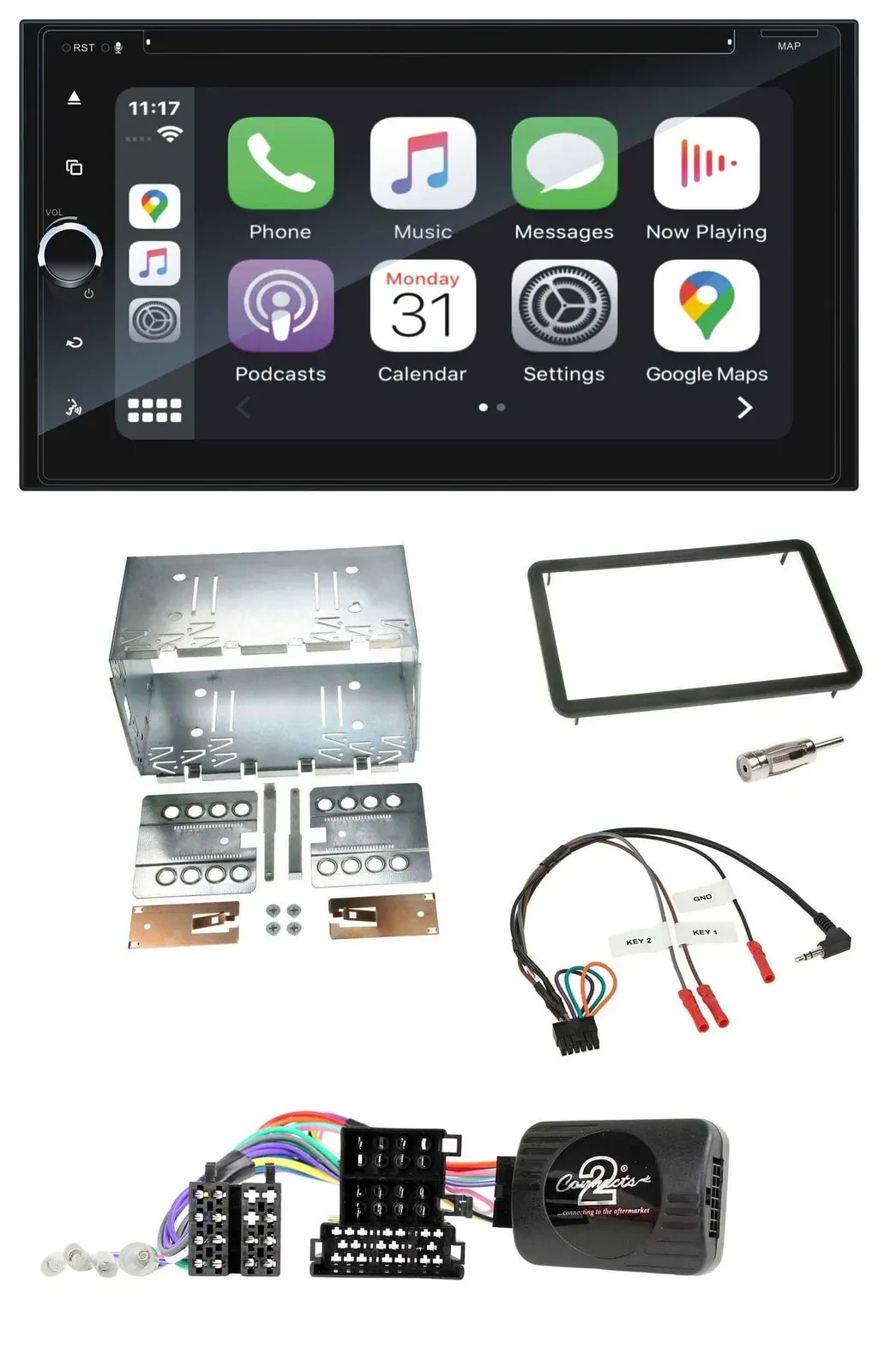 Blaupunkt DAB USB Bluetooth Lenkrad 2DIN TMC Navigation für Alfa Romeo 159 Brera