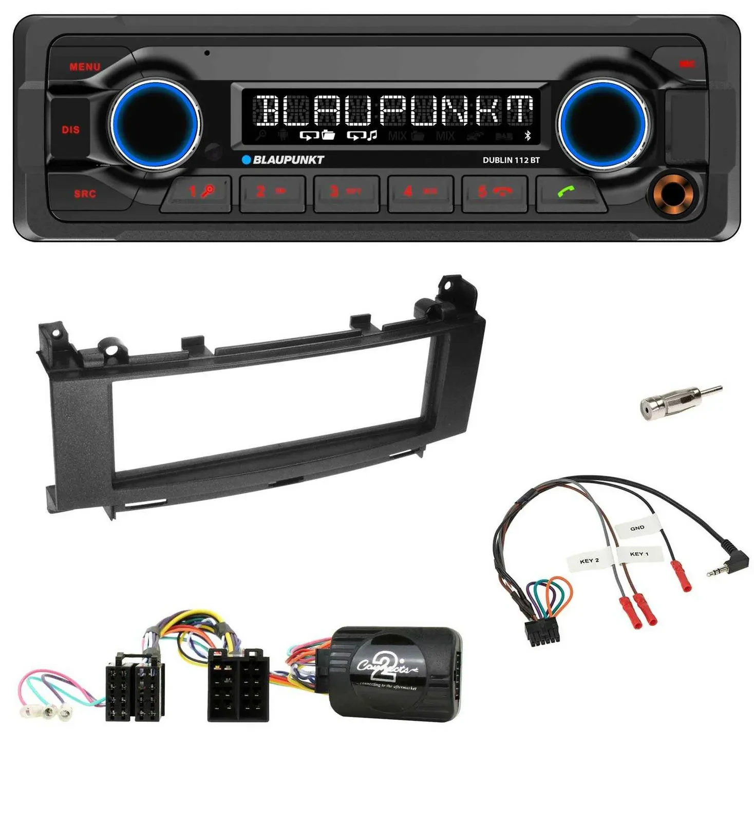 Blaupunkt MP3 Bluetooth USB Lenkrad Autoradio für Mercedes A-Klasse B-Klasse 200