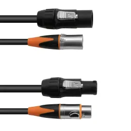 Eurolite Kombikabel DT-2 DMX IP T-Con/3 Pin XLR 3 m - DMX Kabel