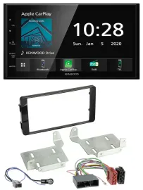 Kenwood Bluetooth MP3 DAB USB 2DIN Autoradio für Mitsubishi ASX (ab 2015)