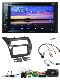 Pioneer Bluetooth 2DIN USB DVD DAB Lenkrad Autoradio für Honda Civic 2006-2012