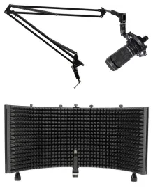 Микрофон конденсаторный для студии Audio-Technica AT2050 (набор) со стойкой и акустическим экраном