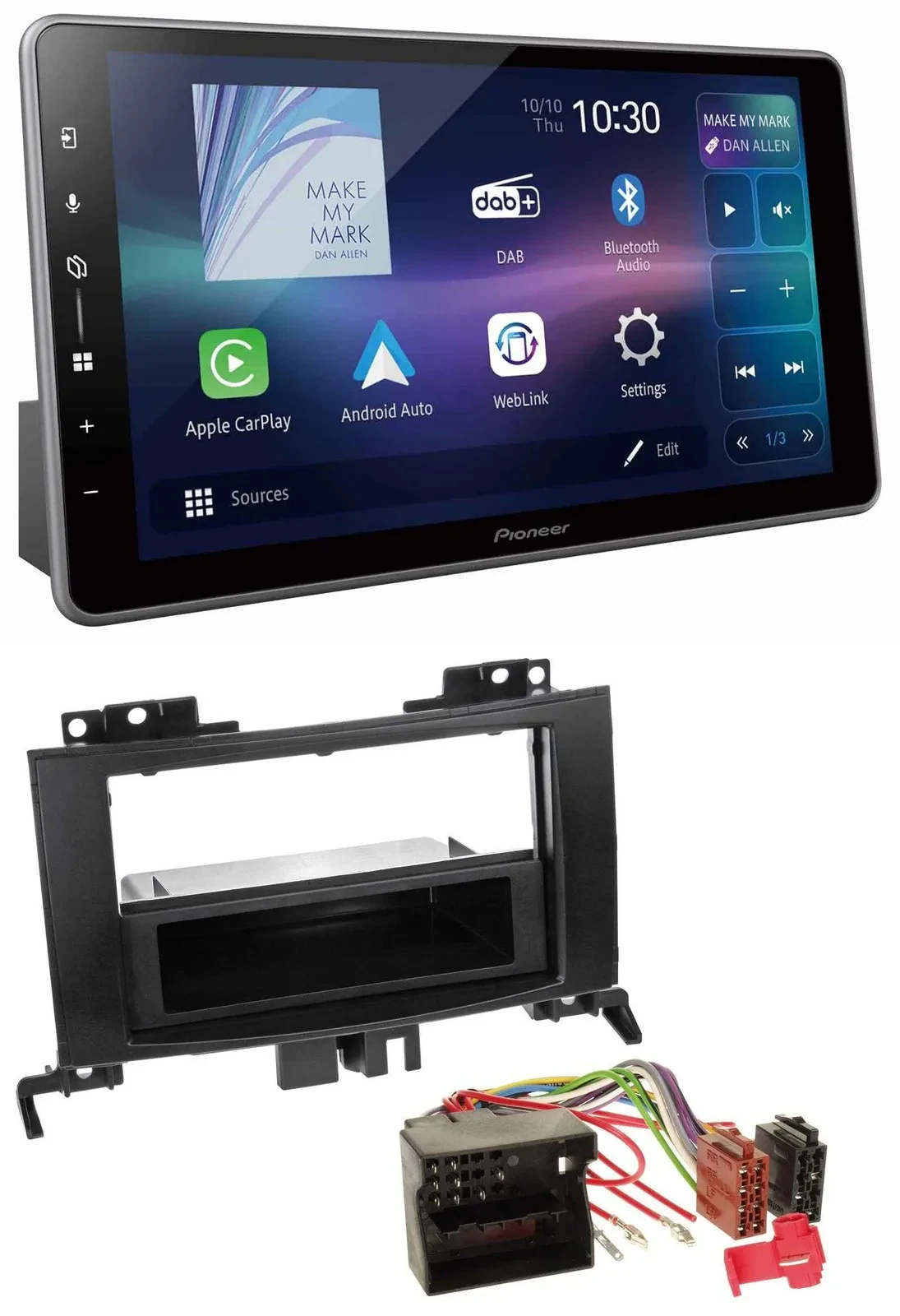 Автомагнитола для Mercedes Sprinter (с 2006) Pioneer Bluetooth USB DAB MP3 Rubbertouch