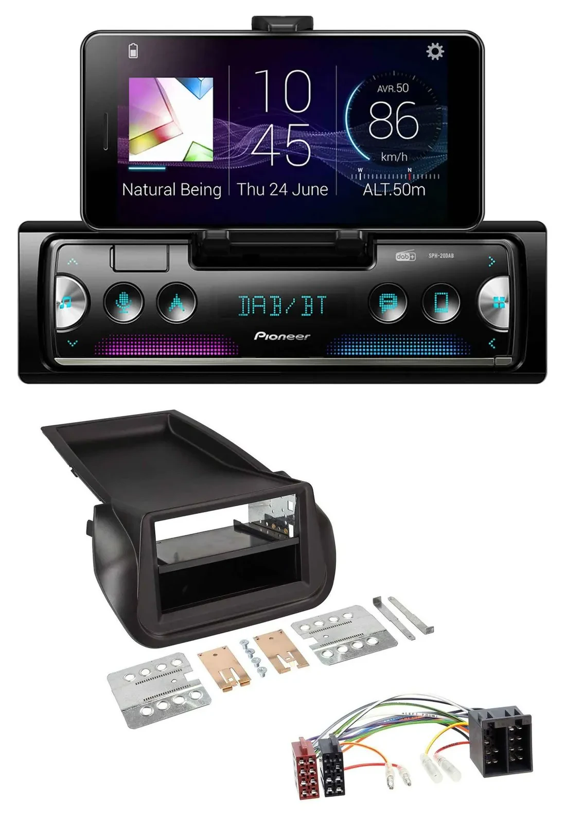 Автомагнитола для FIAT Fiorino (с 2008) Pioneer USB, MP3, Bluetooth, DAB