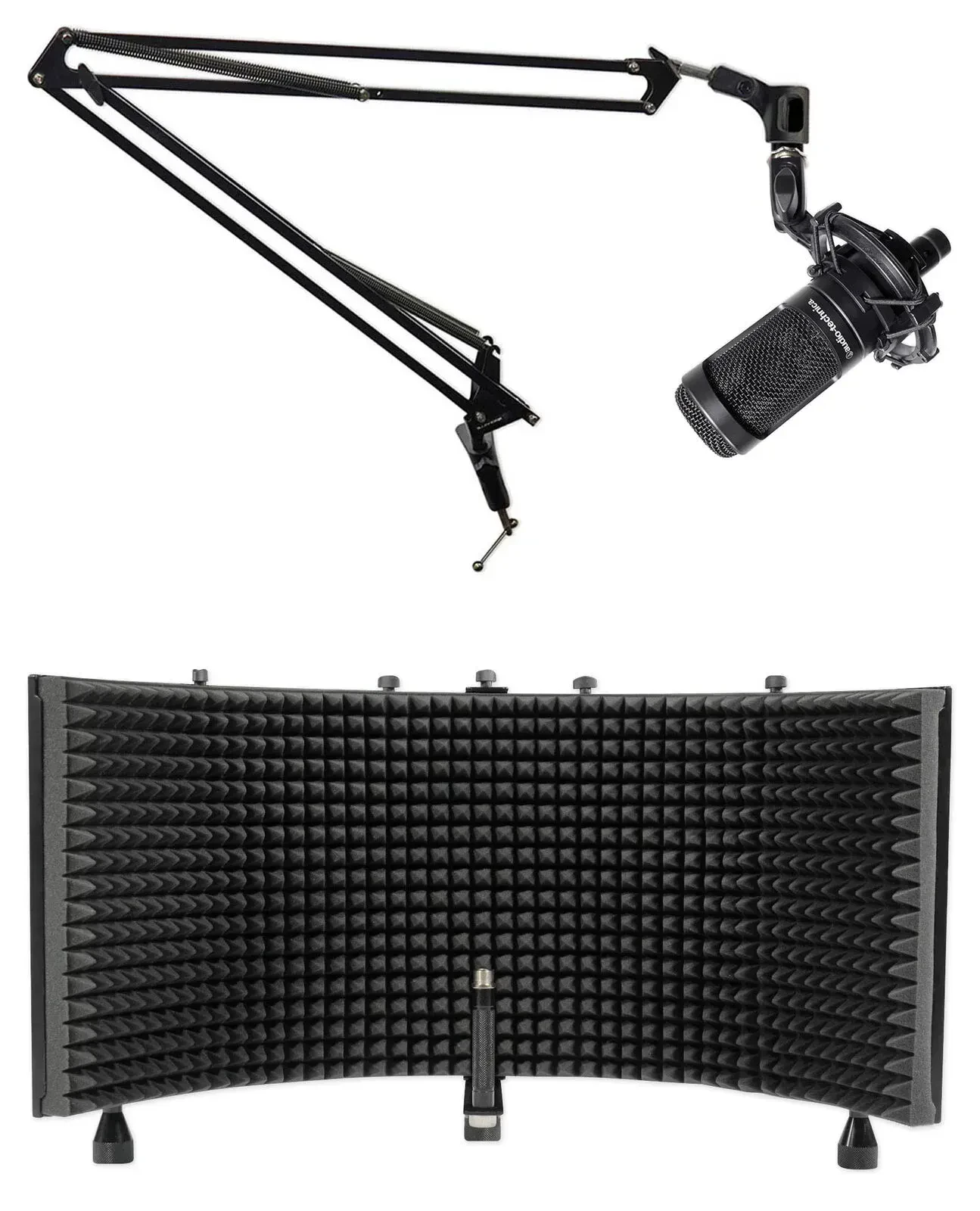 Микрофон конденсаторный для студии Audio-Technica AT2050 (набор) со стойкой и акустическим экраном