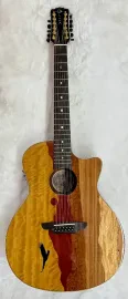 Luna Guitars Luna Vista Eagle 12 String  Tropical Wood Acoustic Electric Guitar w/Hard Case
