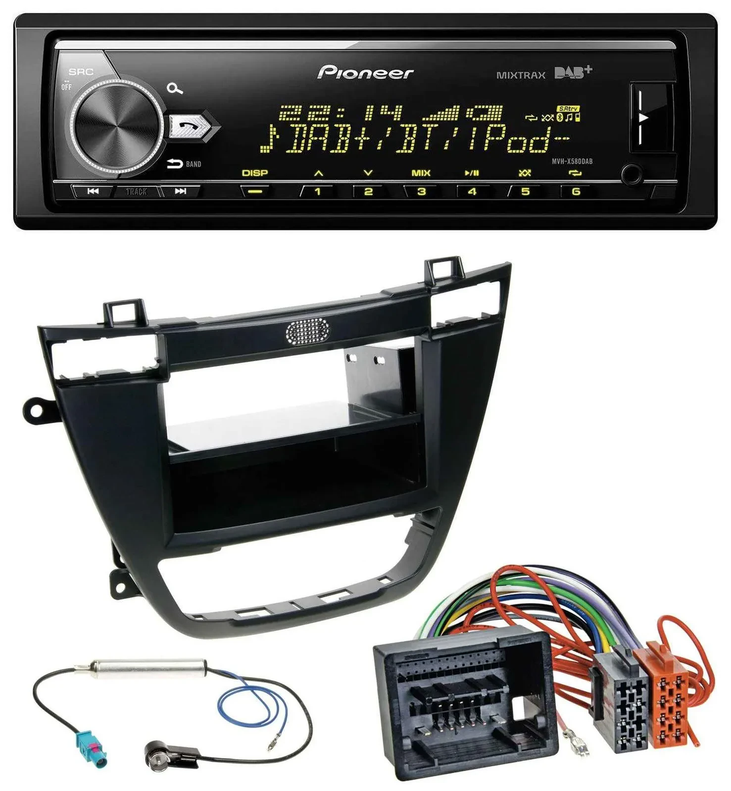 Pioneer Bluetooth USB DAB MP3 Autoradio für Opel Insignia 2008-2013 schwarz