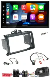 Kenwood DAB USB Bluetooth 2DIN Lenkrad Autoradio für Hyundai i20 09-12 schwarz