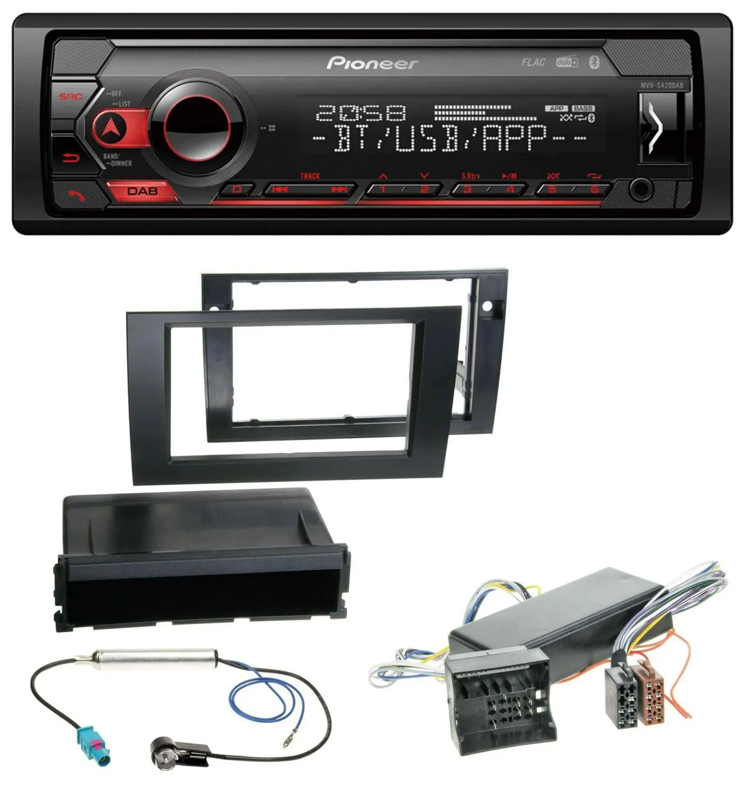Pioneer MP3 USB DAB Bluetooth Autoradio für Audi A4 04-08 B7 Symphony Bose Aktiv