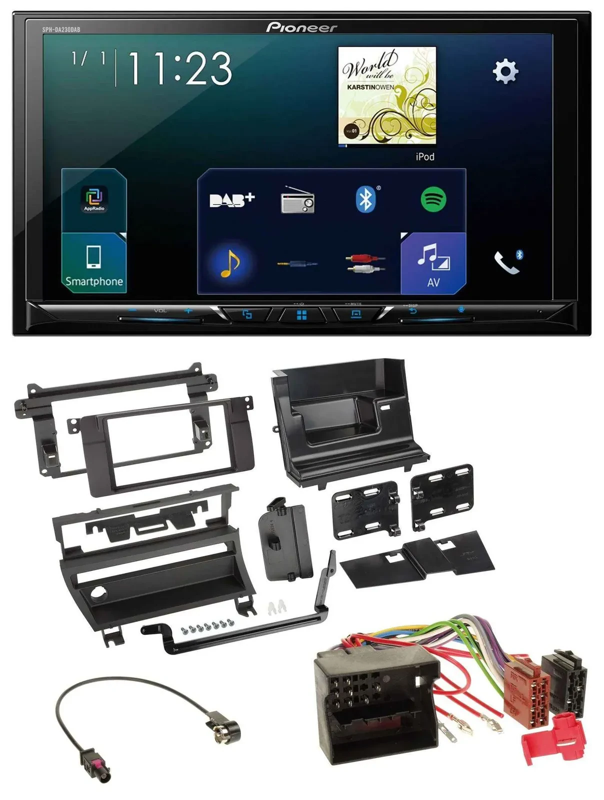 Pioneer MP3 Bluetooth USB 2DIN DAB Autoradio für BMW 3-er E46 2002-2006 1 Schalt