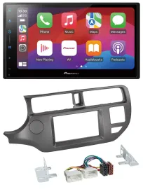 Pioneer DAB USB MP3 Bluetooth 2DIN Autoradio für Kia Rio UB 11-14 anthrazit