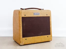1953 Fender Champ Tweed Wide Panel Vintage Tube Amp, 5C1 Circuit