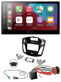 Pioneer USB MP3 DAB 2DIN Bluetooth Autoradio für Ford Focus ab 2018 schwarz