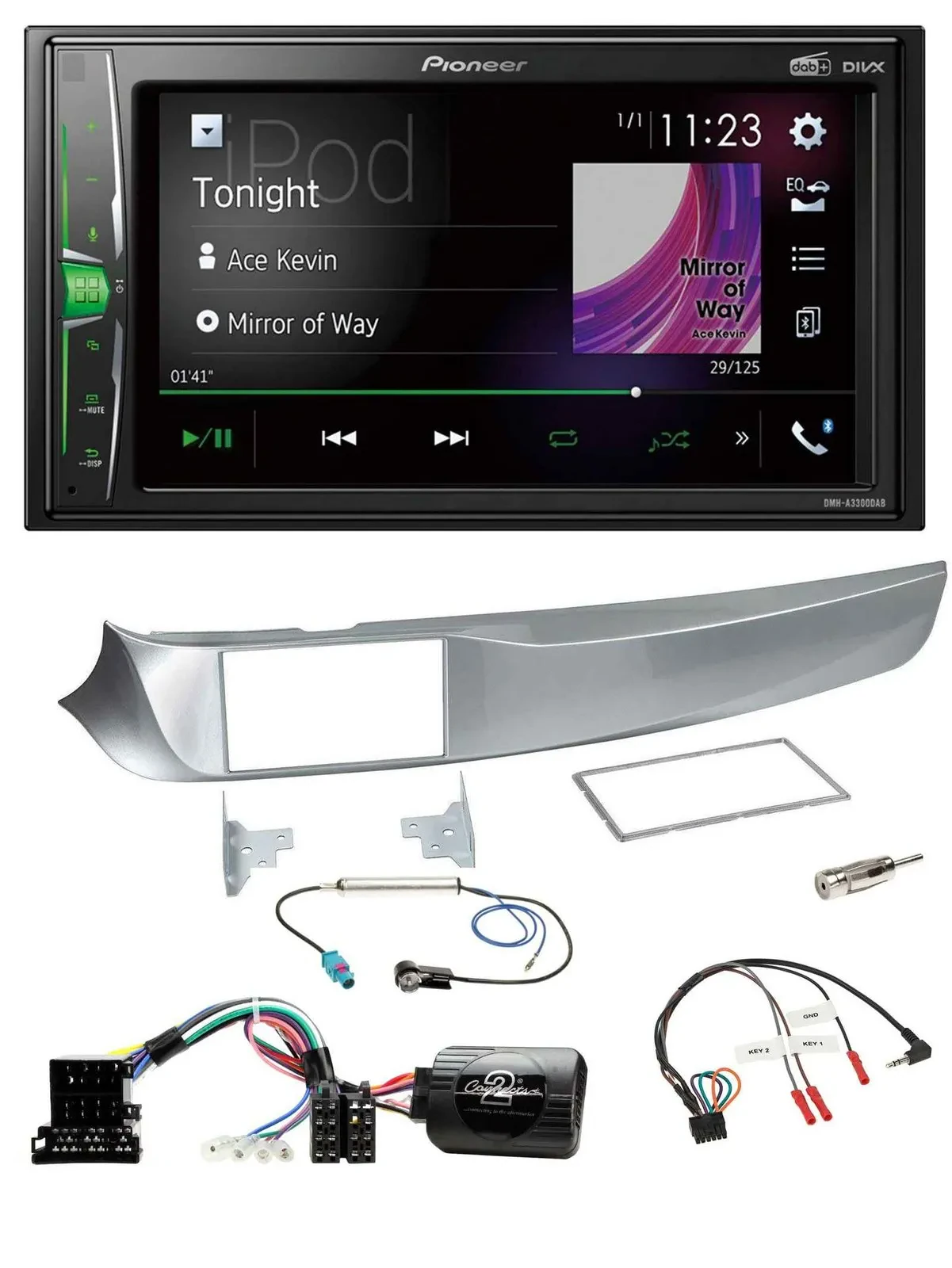 Автомагнитола для Alfa Romeo Giulietta 2010–2014 Pioneer 2DIN DAB USB Bluetooth