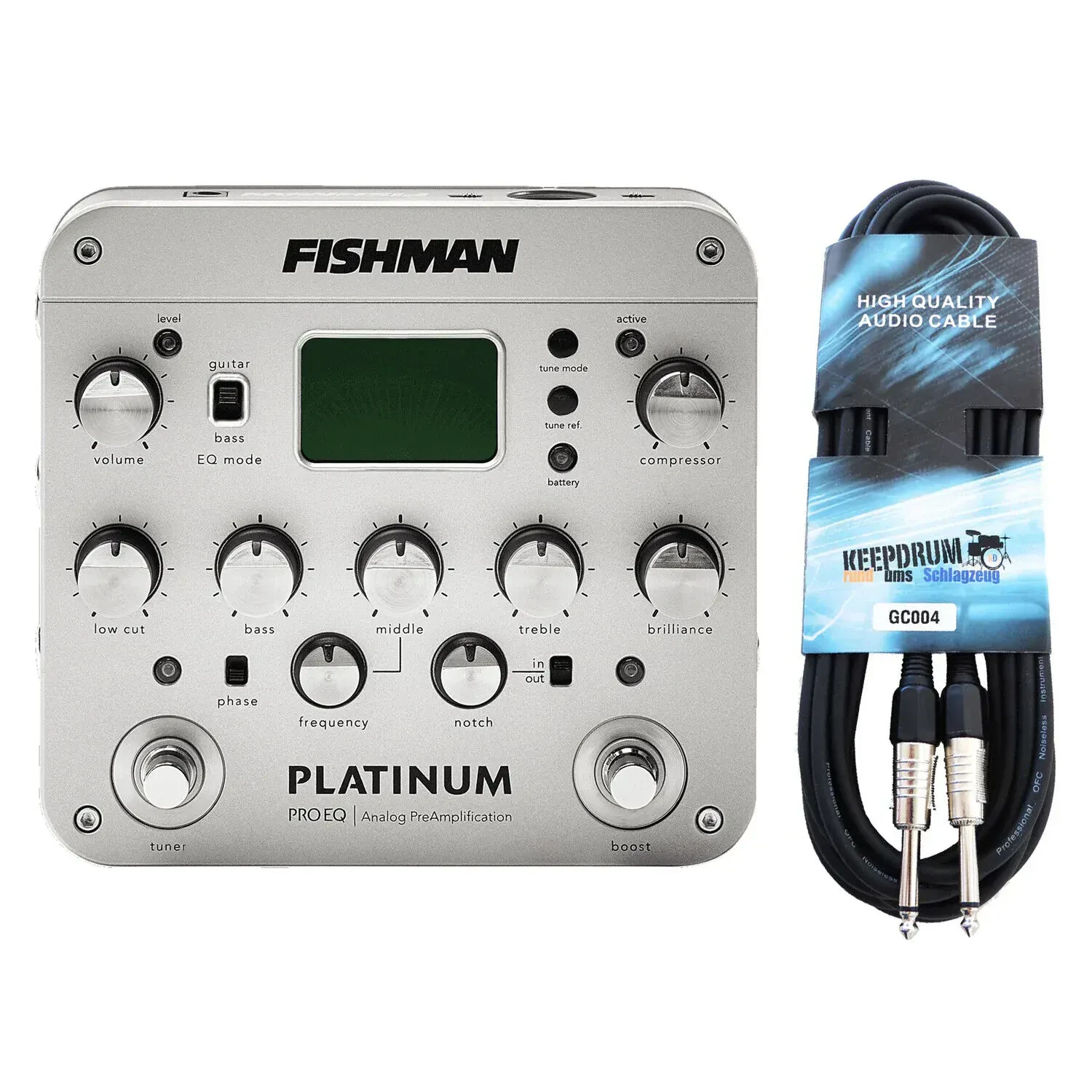 Предусилитель для акустической гитары Fishman Platinum Pro EQ PRO-PLT-201 с кабелем