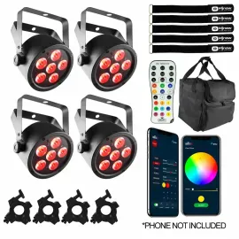 Прибор смены цвета Chauvet DJ SlimPAR T6BT с аксессуарами (4 штуки)