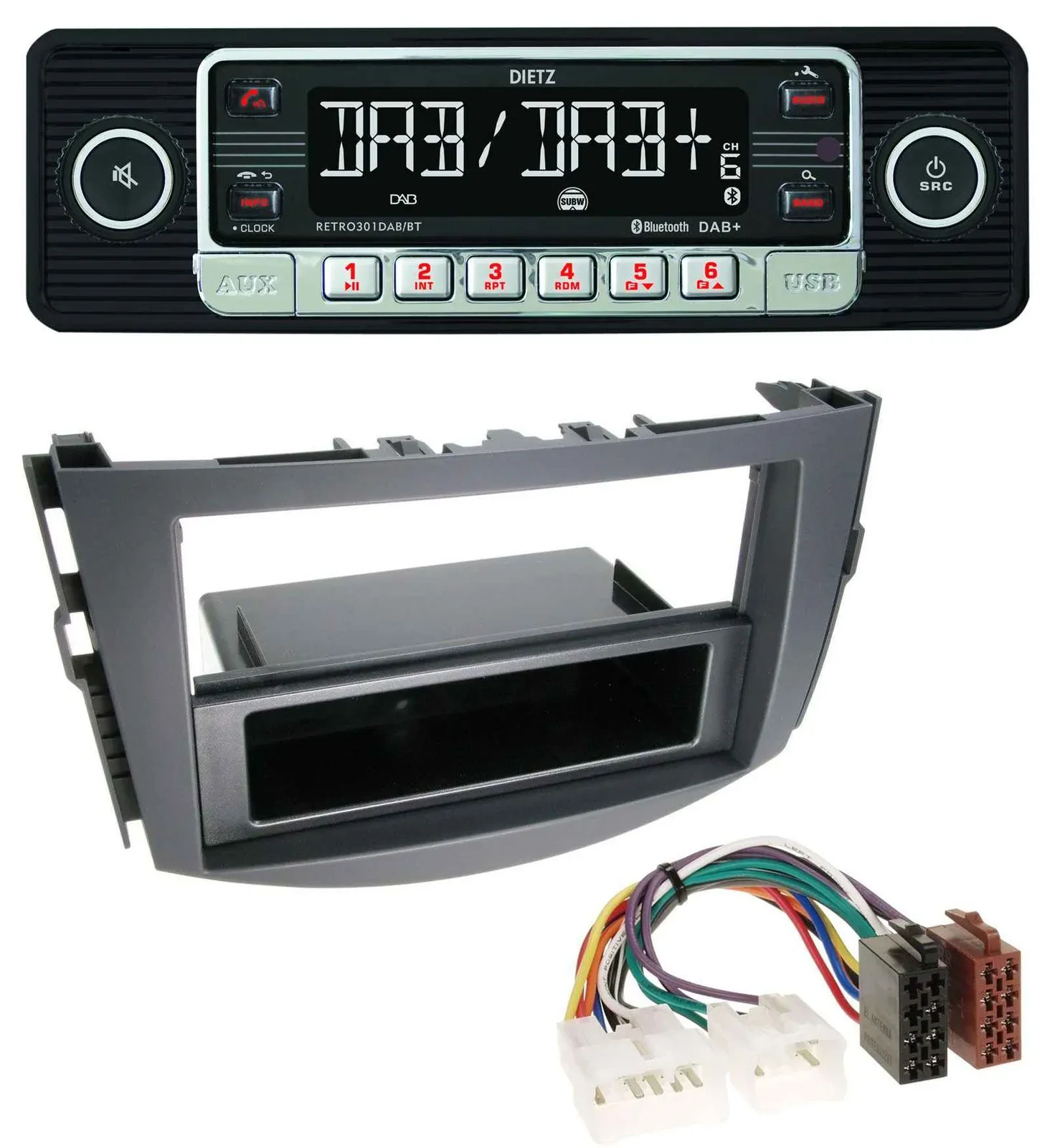 Dietz USB DAB MP3 Bluetooth Autoradio für Toyota RAV-4 (ab 2006)