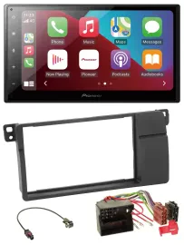 Pioneer USB MP3 DAB 2DIN Bluetooth Autoradio für BMW 3er E46 Quadlock großem Nav