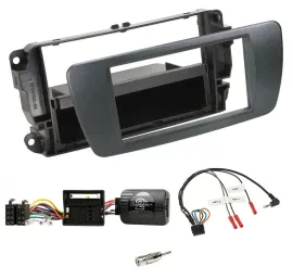 Einbauset Lenkradadapter DIN Autoradio für Seat Ibiza azabacheschwarz