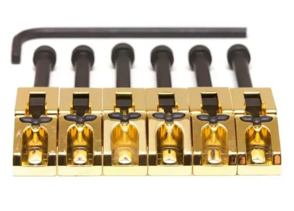 Седло бриджа для электрогитары Graph Tech PG-0080-G6 Floyd Rose Style Gold (6 штук)