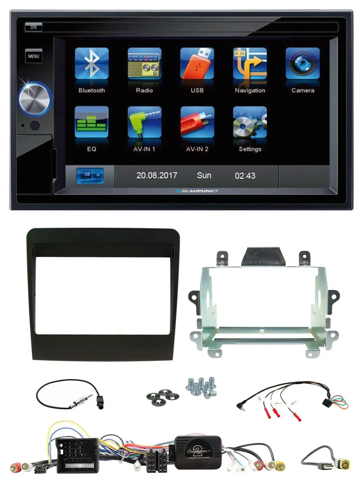 Blaupunkt SD USB TMC Bluetooth 2DIN Lenkrad Navigation für Porsche 911 2011-2017
