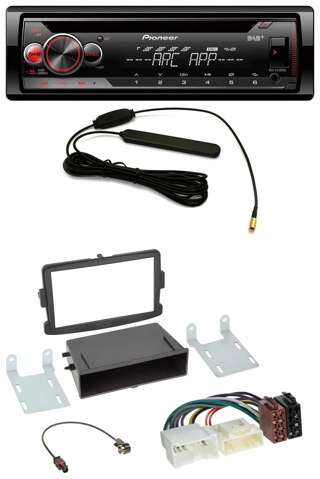 Pioneer CD USB AUX DAB MP3 Autoradio für Dacia Logan Sandero Opel Vivaro