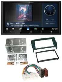 Kenwood Bluetooth 2DIN USB DAB MP3 Autoradio für Toyota Auris 07-12 schwarz