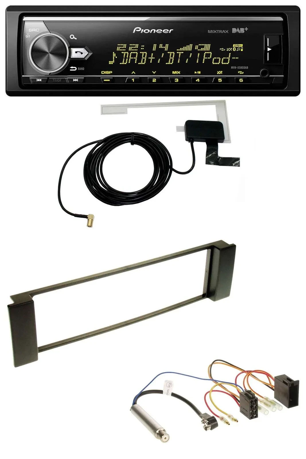 Автомагнитола для Audi A3 8L (2000–2003), A6 C5 (2001–2005) Pioneer Bluetooth, DAB, USB, MP3