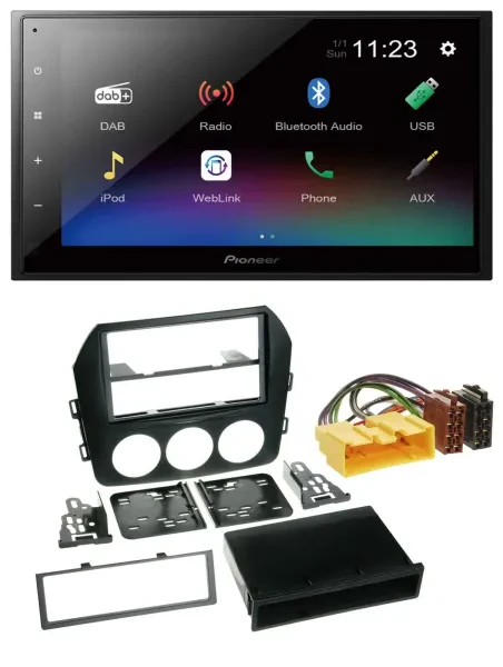 Pioneer USB Bluetooth DAB 2DIN MP3 Autoradio für Mazda MX 5 (NC, ab 2008)